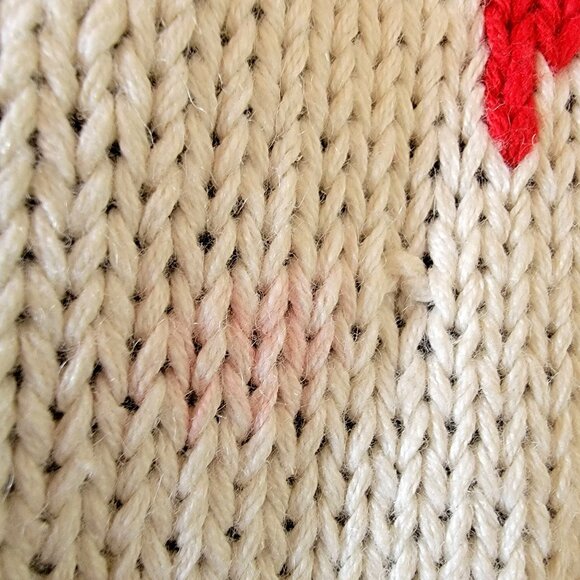 Vtg 80s 90s Hand-Knit Ugly Christmas Sweater With Santa Claus & Festive Design - Picture 15 of 16